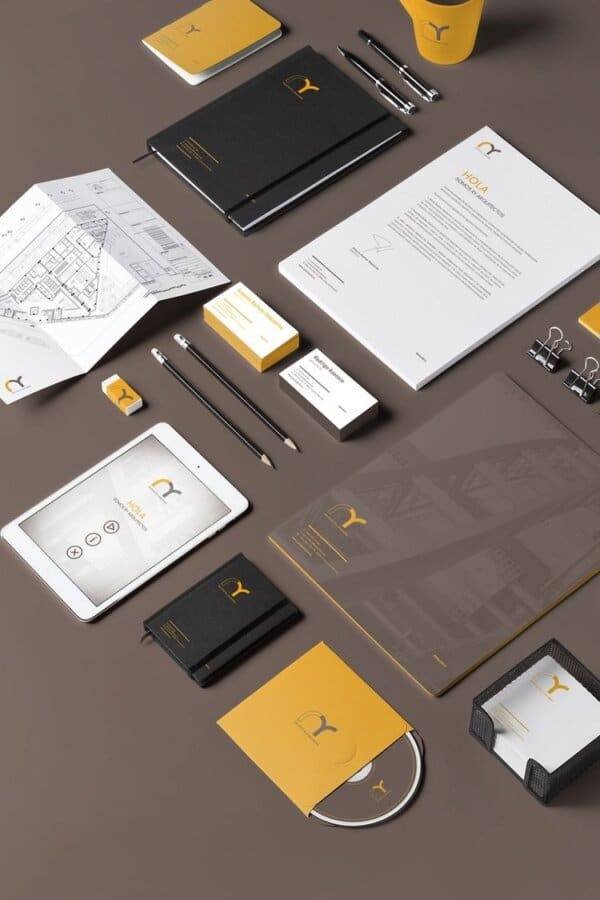 Identity Design, paper bags, Business cards and letterhead