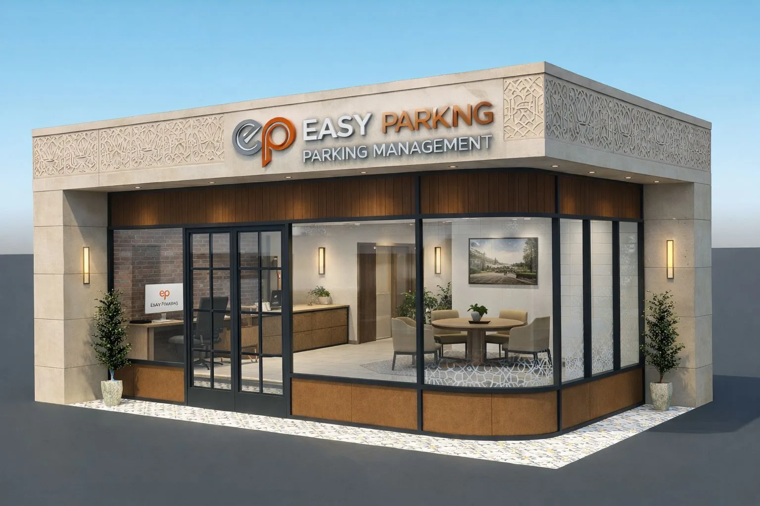 Prefabricated modular office and parking management cabin in Saudi Arabia by Kaiian Agency