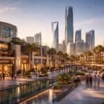 Modern Riyadh skyline and commercial district in Saudi Arabia