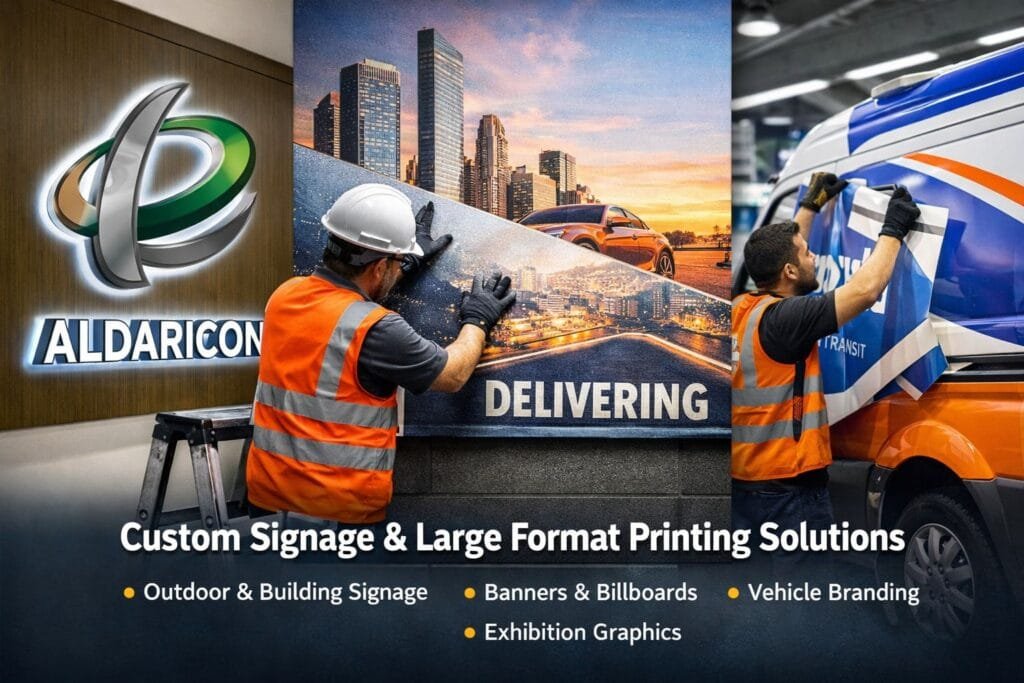 Signage and printing services in Saudi Arabia by Kaiian Agency