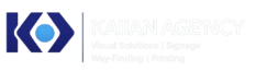 KAIIAN AGENCY logo with Visual Solutions, Signage, Way-Finding and Printing