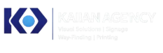 KAIIAN AGENCY logo with Visual Solutions, Signage, Way-Finding and Printing