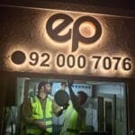 Kaiian Agency environmental branding, signage, wayfinding and visual enhancement solutions for projects in Saudi Arabia.